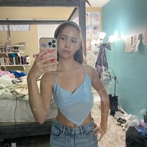 Princess Polly Avalon Top Blue, US Size 0